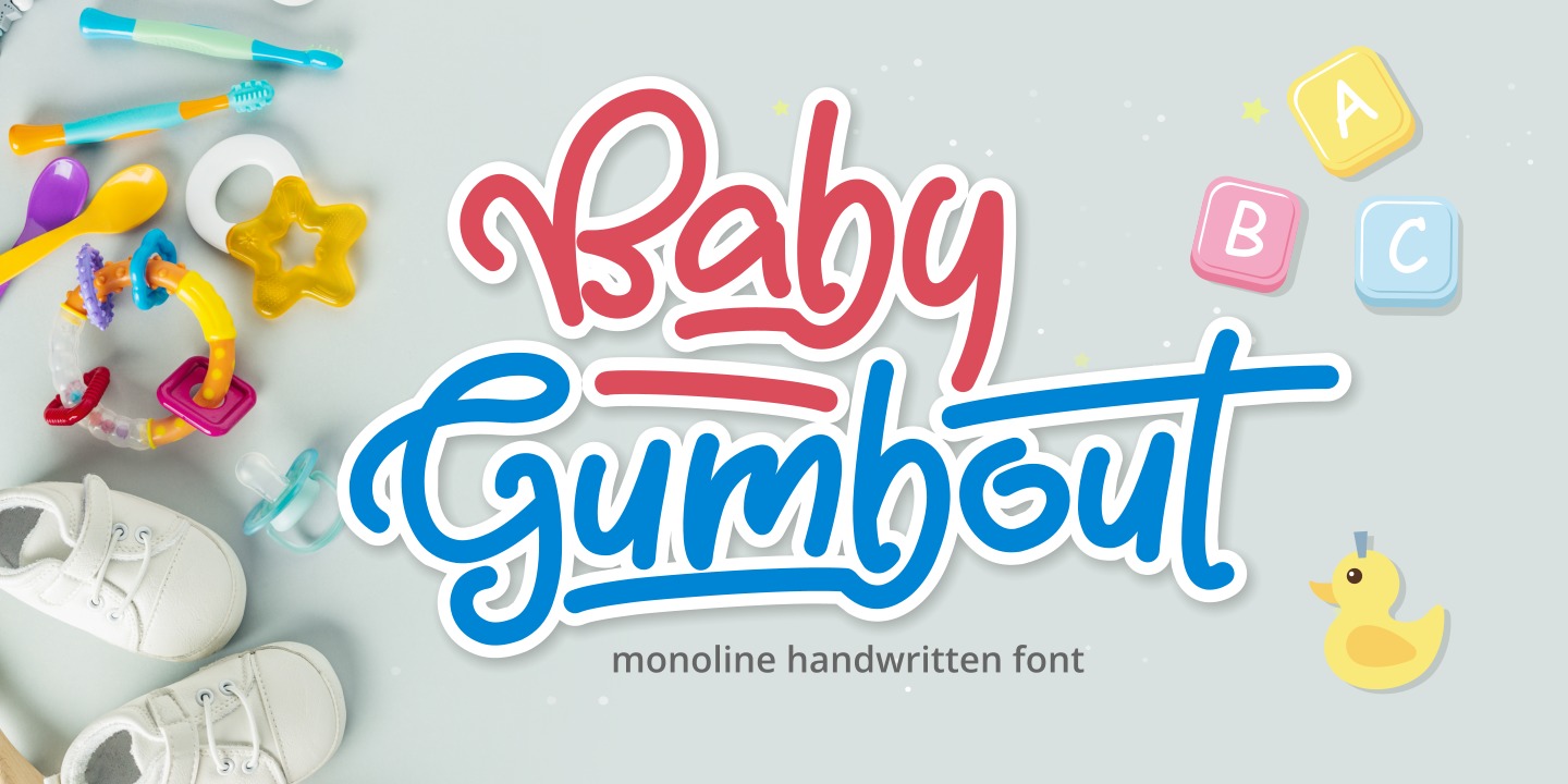 Пример шрифта Baby Gumbout #1